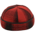 Back view of The Original Stormy Kromer Cap: a wool, six-panel winter cap with an earband, brim and tie in the front. Includes Stormy Kromer signature on back.