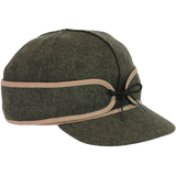 Image of Stormy Kromer Mackinaw Cap: a six-panel wool winter cap with a pulldown earband and a tie in the front.