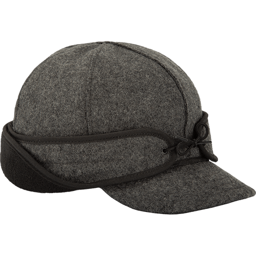 Image of Stormy Kromer Rancher Cap: an insulated six-panel wool winter cap with a pulldown fleece earband that covers your ears and neck and ties in front.