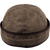 Back view of Stormy Kromer Insulated Waxed Cotton Cap: a six-panel waxed cotton cool weather cap with a pulldown earband and a tie in the front. Includes embroidered Stormy Kromer signature on back.