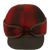 Front view of the Original with Leather Stormy Kromer Cap: a wool, six-panel wool winter cap with a pulldown earband, leather brim and tie in the front.