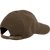Back view of the Waxed Cotton Curveball Cap: A traditional baseball cap made in solid waxed cotton fabric with a leather Stormy Kromer logo patch on the front and an adjustable leather strap in the back.