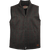 Front view of the Ironwood Vest: A zip front wool vest with a stand collar and side pockets.