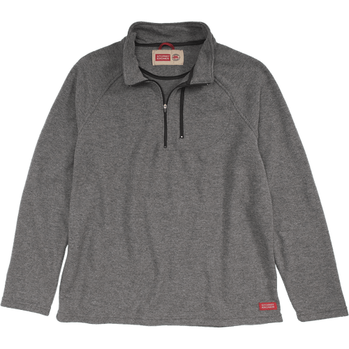 Front view of the Forge Quarter Zip: A quarter-zip men's pullover with raglan sleeves and a left chest zip pocket.