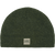 Image of a fleece knit beanie-style laid down flat. There is a Stormy Kromer logo label on the center front.