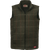 Front view of The Boundary Vest - a wool, plaid, zip-front men's vest with a stand-up collar.