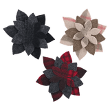 Image of 3 wool flowers included in the Petal Pack