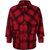 Classic wool button up coat with an extra layer of fabric over the top body and arms in red/black plaid